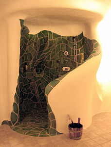 Dusche fertiggestellt